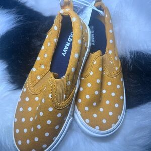 Old Navy Kids Yellow Polka Dot Slip-On Sneakers